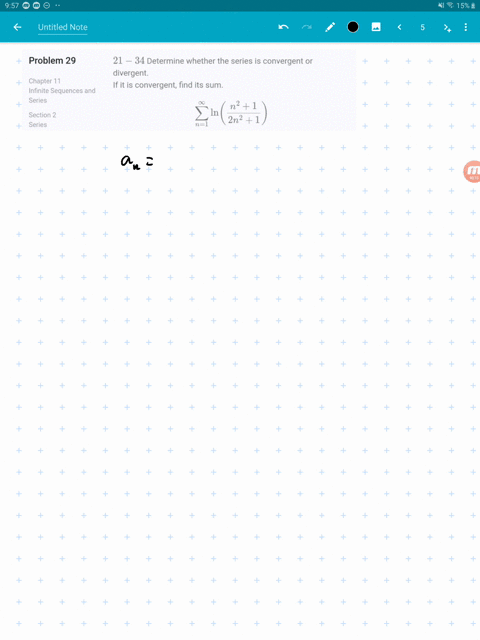 21-34-determine-whether-the-series-is-convergent-or-divergent-if-it-is-convergent-find-its-sum-sum-8