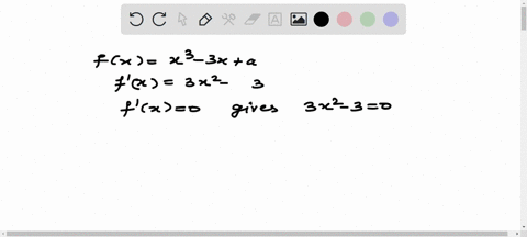 let-fxx3-3-xa-if-the-equation-fx0-has-three-real-and-distinct-roots-find-the-value-of-a