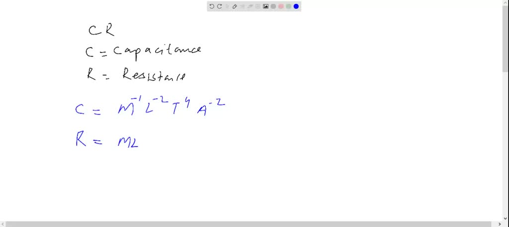 Solved which physical quantity has dimensional formula as cr where c 