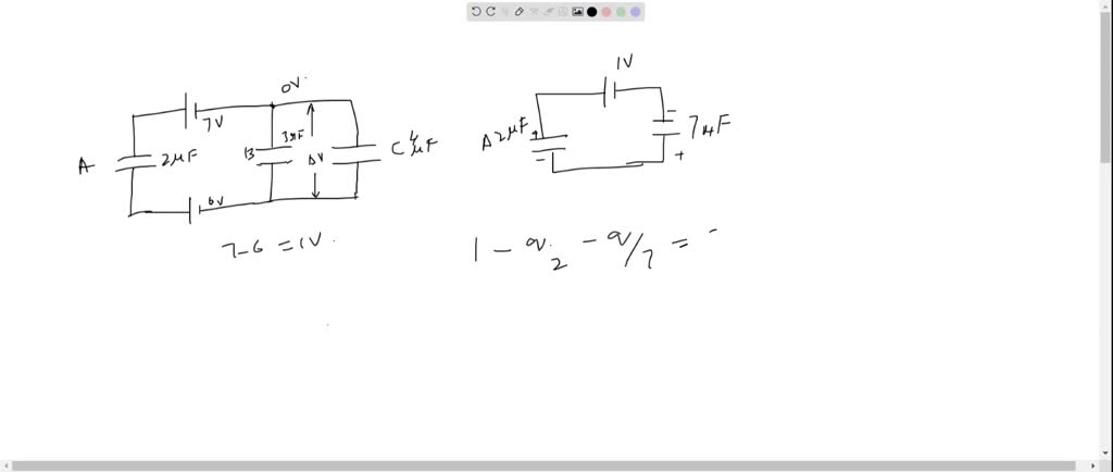 SOLVED:Three Capacitors A, B And C Are Connected In A Circuit As Shown ...