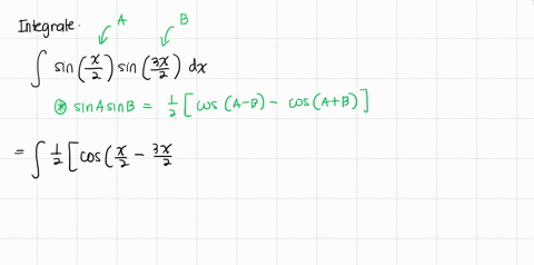 find-each-integral-int-sin-leftfracx2right-sin-leftfrac3-x2right-d-x