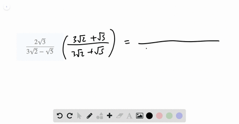 simplify-each-expression-by-rationalizing-the-denominator-see-example-7-frac2-sqrt33-sqrt2-sqrt5