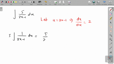 use-the-log-rule-to-find-the-indefinite-integral-int-frac52-x-1-d-x