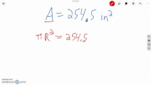 find-the-radius-of-a-circle-if-its-area-is-2545-square-inches