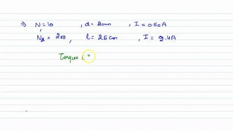 a-flat-circular-coil-having-10-loops-of-wire-has-a-diameter-of-20-mathrmcm-and-carries-a-current-o-2