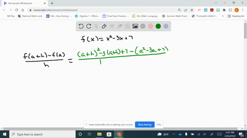 find-fracfah-fah-for-each-of-the-given-functions-fxx2-3-x7