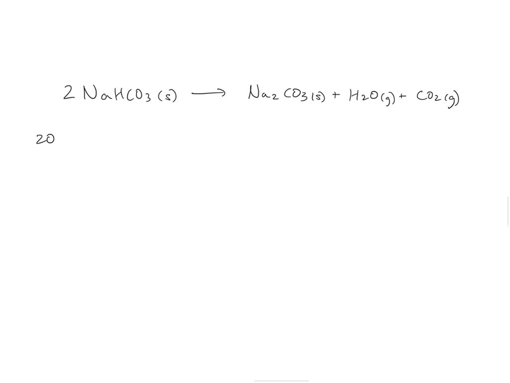 When baking soda (sodium bicarbonate or sodium hydrogen carbonate, NaHCO3 ) is heated, it