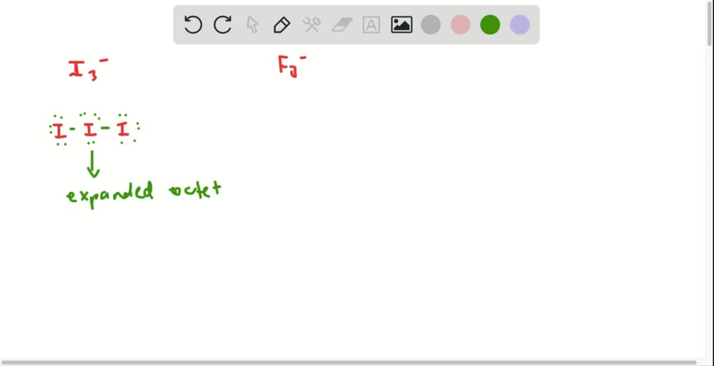 SOLVED:The Triiodide Ion (I3^-) In Which The I Atoms Are Arranged In A ...