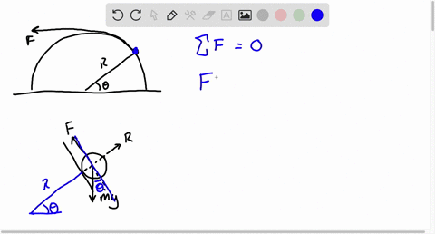 a-small-particle-of-mass-m-is-pulled-to-the-top-of-a-frictionless-half-cylinder-of-radius-r-by-a-c-2