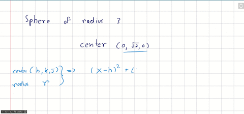 find-the-equation-of-the-surface-a-sphere-of-radius-3-centered-at-0-sqrt7-0