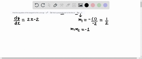 find-the-equation-of-the-tangent-to-the-curve-yx2-2-x-that-is-perpendicular-to-the-line-x-2-y1
