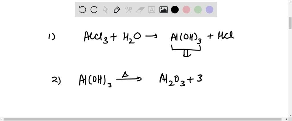 SOLVED: AlCl3 on hydrolysis gives : A. Al2O3· H2O B. Al(OH)3 C. Al2O3 D ...