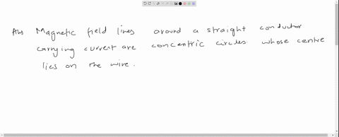 sketch-the-shape-of-magnetic-field-lines-near-a-straight-wire-carrying-a-current