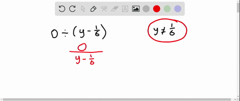 simplify-0-divlefty-frac16right-text-where-y-neq-frac16
