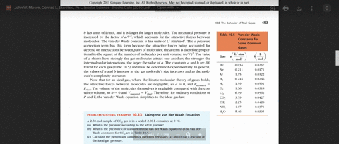 use-the-van-der-waals-constants-in-table-105-to-predict-whether-mathrmn_2-or-mathrmco_2-will-behave-