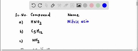 name-the-following-compounds-a-mathrmhno_3-b-mathrmc_5-mathrmh_12-c-mathrmnh_3-d-mathrmch_3-mathrmoh