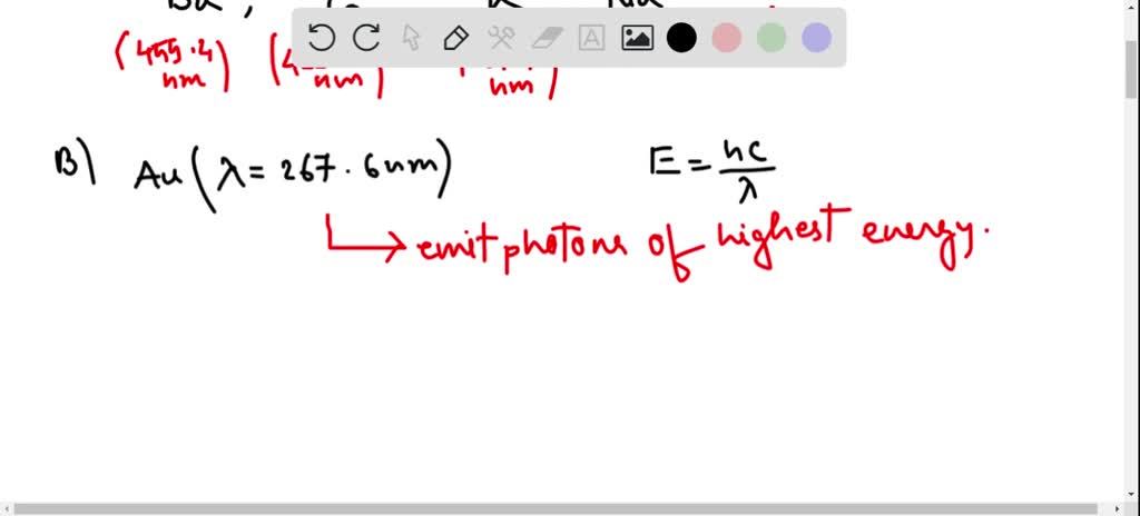 SOLVED:Certain elements emit light of a specific wavelength when they ...