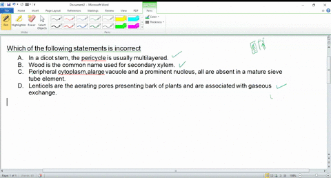 which-of-the-following-statements-is-incorrect-a-in-a-dicot-stem-the-pericycle-is-usually-multilajte