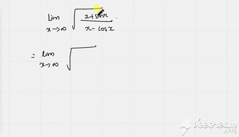 lim-_x-rightarrow-infty-sqrtfracxsin-xx-cos-x-a-0-b-1-c-1-d-none-of-these