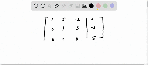 which-statement-describes-the-system-of-equations-represented-by-leftbeginarrayrrrr1-5-2-3-0-1-3-2-2
