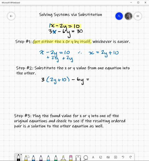 solve-each-system-by-substitution-beginarrayrx-2-y10-3-x-6-y30endarray