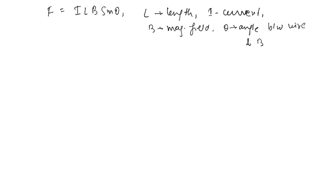 SOLVED A Long Straight Wire Of Length 1 4 M Carries Current I 3 5 A