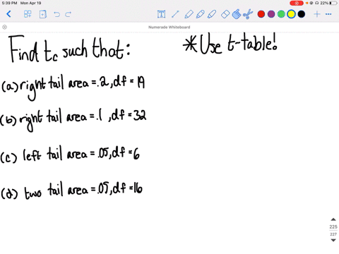 a-find-the-t-value-such-that-the-area-in-the-right-tail-is-002-with-19-degrees-of-freedom-b-find-t-2