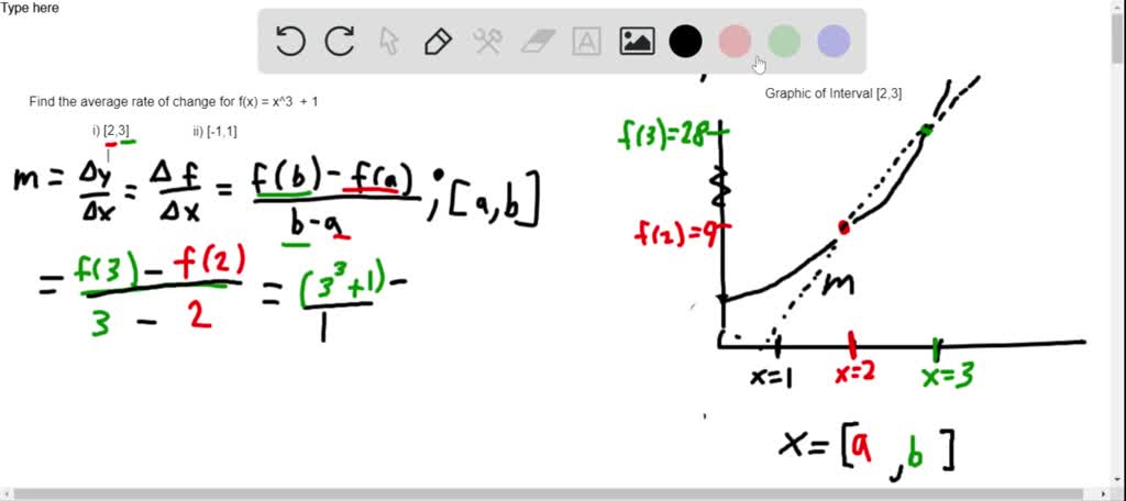 calculate-the-average-rate-of-change-over-the-interval-1-3-for-the