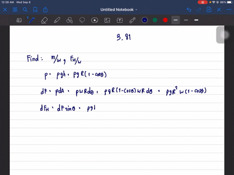 a-cylindrical-weir-has-a-diameter-of-3-mathrmm-and-a-length-of-6-mathrmm-find-the-magnitude-and-di-2