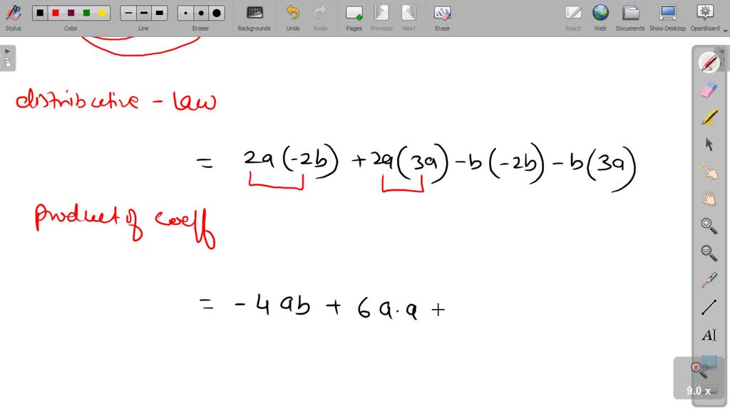 SOLVED:Perform The Indicated Multiplications. (2 A-b)(-2 B+3 A)