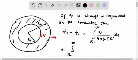 let-us-mentally-impart-a-charge-q-on-the-conductor-then-beginaligned-varphi_-varphi_-int_r_1r_2-frac