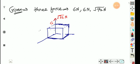 three-forces-of-magnitudes-6-mathrmn-6-mathrmn-and-sqrt72-mathrmn-act-at-corner-of-cube-along-three-