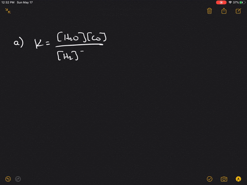 write-the-equilibrium-expression-for-each-of-the-following-reactions-a-mathrmh_2gmathrmco_2g-rightle
