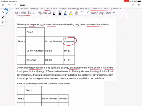 show-that-advertising-is-a-dominant-strategy-for-both-firms-in-both-panels-of-table-144-explain-wh-2