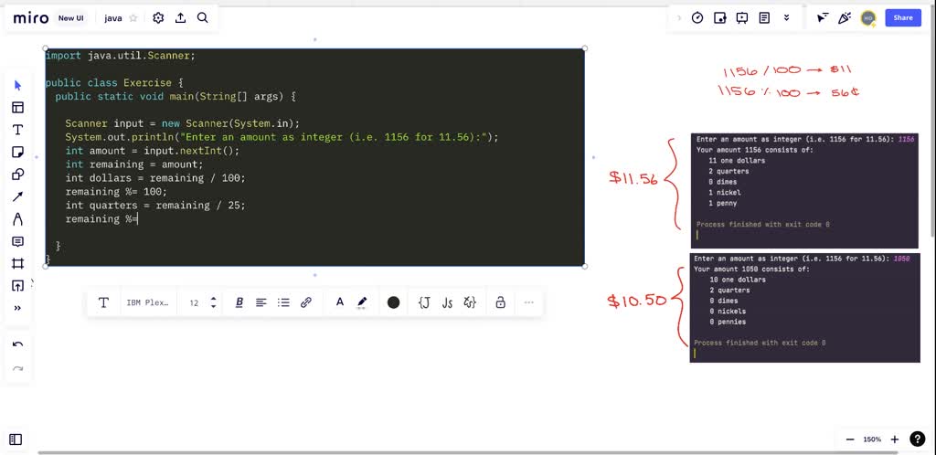 SOLVED:The following pseudocode describes how to extract the dollars ...