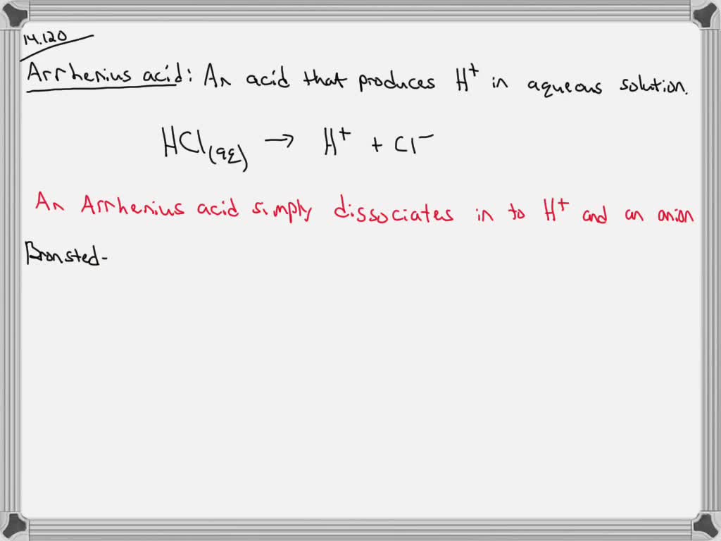 SOLVED:Choose an example of a reaction featuring a chemical acting as ...