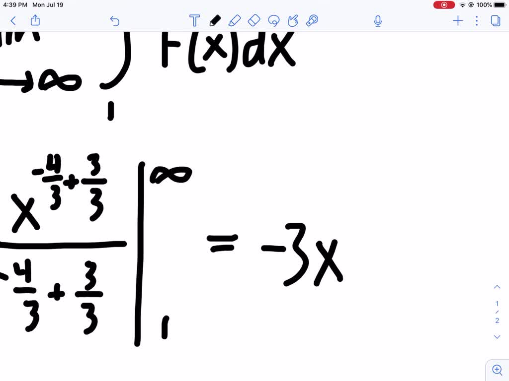 Solved Let F X X 4 3 A Evaluate ∫1 R F X D X B Evaluate ∫1 ∞ F X D X By Computing