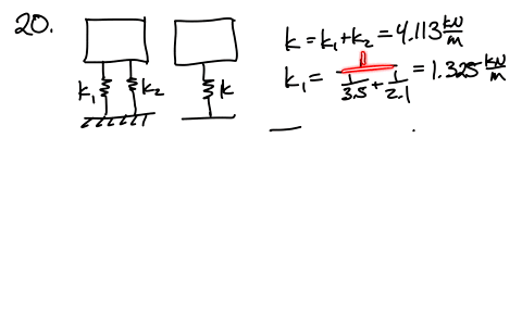 a-136-mathrmkg-block-is-supported-by-the-spring-arrangement-shown-if-the-block-is-moved-from-its-equ
