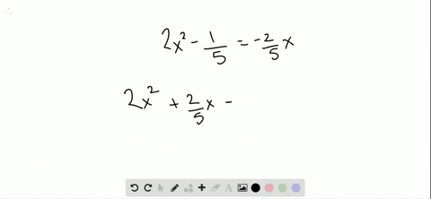 write-the-equation-in-standard-form-identify-the-values-of-a-b-and-c-2-x2-frac15-frac25-x