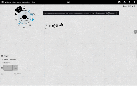 find-the-equation-of-the-indicated-line-write-the-equation-in-the-form-ym-xb-y-intercept-left0-frac3