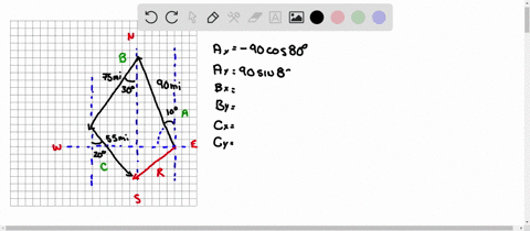 use-graph-paper-to-find-the-resultant-of-each-set-of-displacements-9-overline0-mathrmmi-at-1-overlin