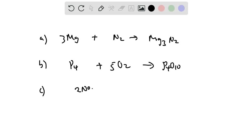 SOLVED:(a) Write an equation to show how Mg reacts with N2 when heated ...