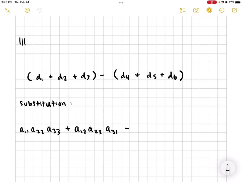 how to find the determinant of a 3x3 matrix using diagonals