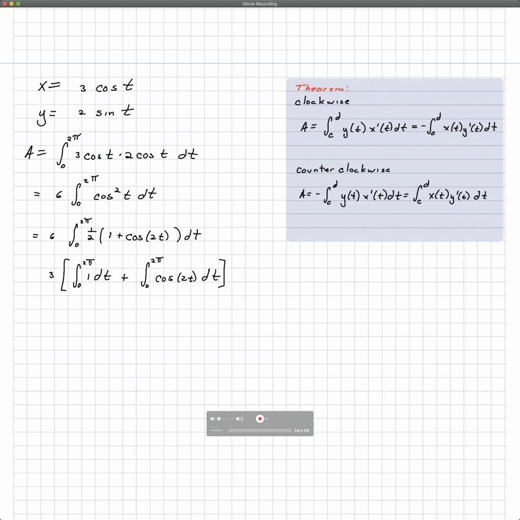 SOLVED: Question Find the area under the curve of the hypocycloid ...