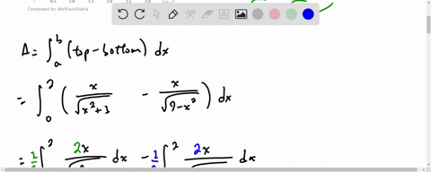 sketch-the-region-enclosed-by-the-given-curves-and-find-its-area-yfracxsqrt1x2-quad-yfracxsqrt9-x2-q