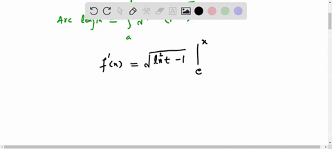 find-the-arc-length-of-the-function-fxint_ex-sqrtln-2-t-1-d-t-on-lefte-e3right