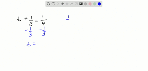 solve-tfrac13frac14