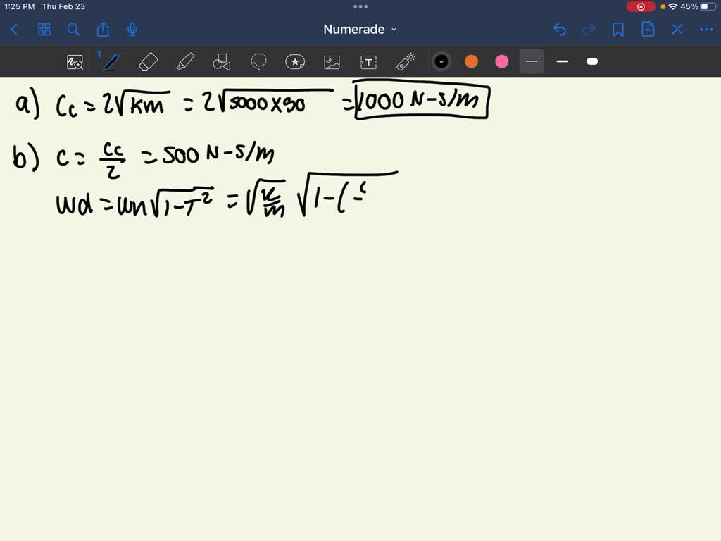 SOLVEDFind the spring constant k and damping constant b of a damped