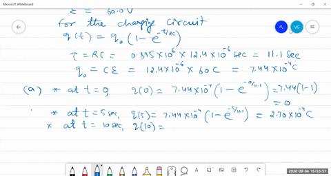 a-124mu-mathrmf-capacitor-is-connected-through-a-0895-momega-resistor-to-a-constant-potential-differ
