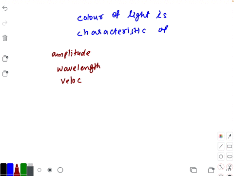 ⏩SOLVED:The color of light is determined by a. its velocity. b. its ...